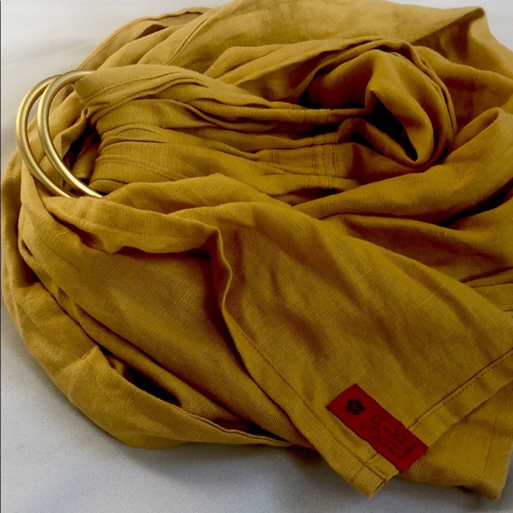 Sakura Bloom Basic Linen Ring Sling - Wheat